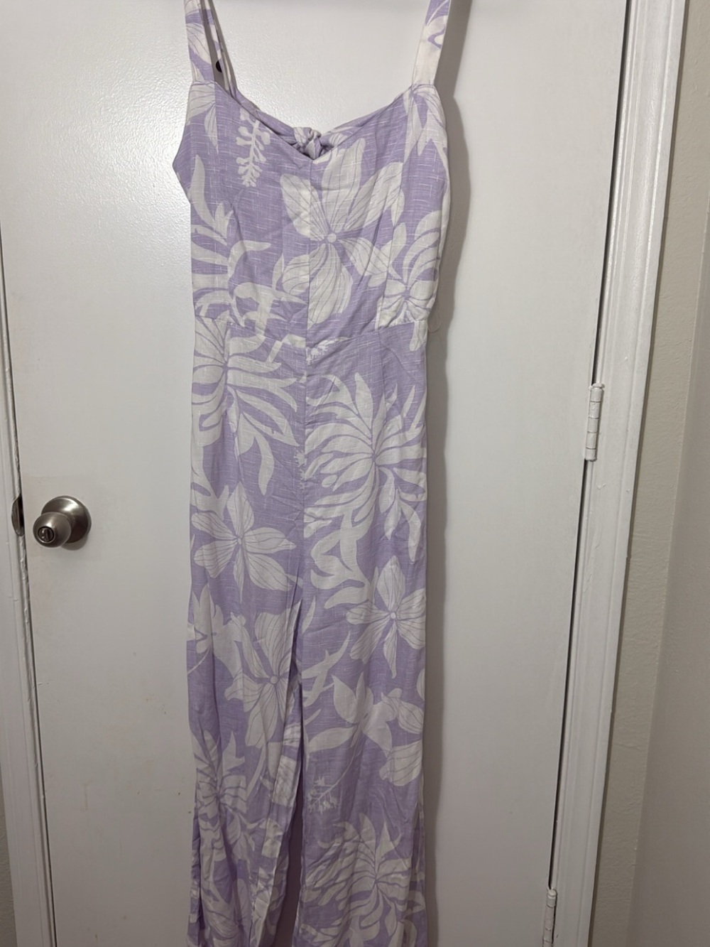 Lavender Floral Wide-Leg Jumpsuit